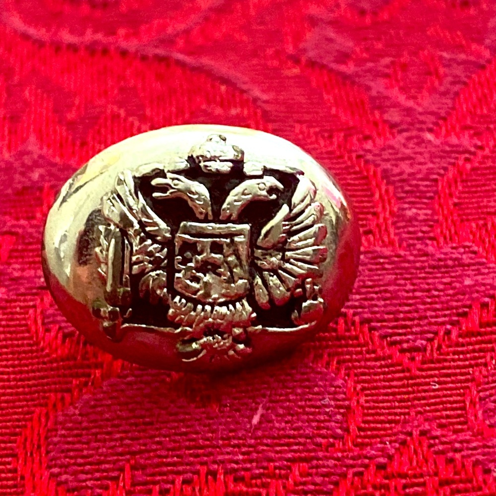 Vintage Signed BRIAR Masonic symbol Silver toned 2 Headed Dragon Crest Tie Clip